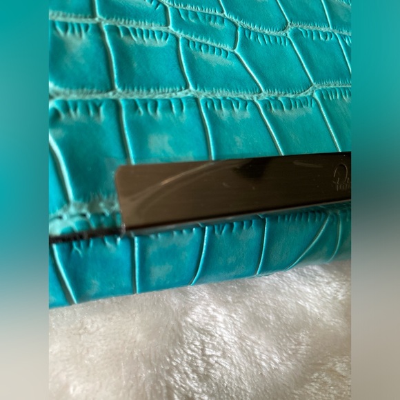 PATRICIA NASH  Cametti Croco Embossed Aqua Wallet - Picture 4 of 13